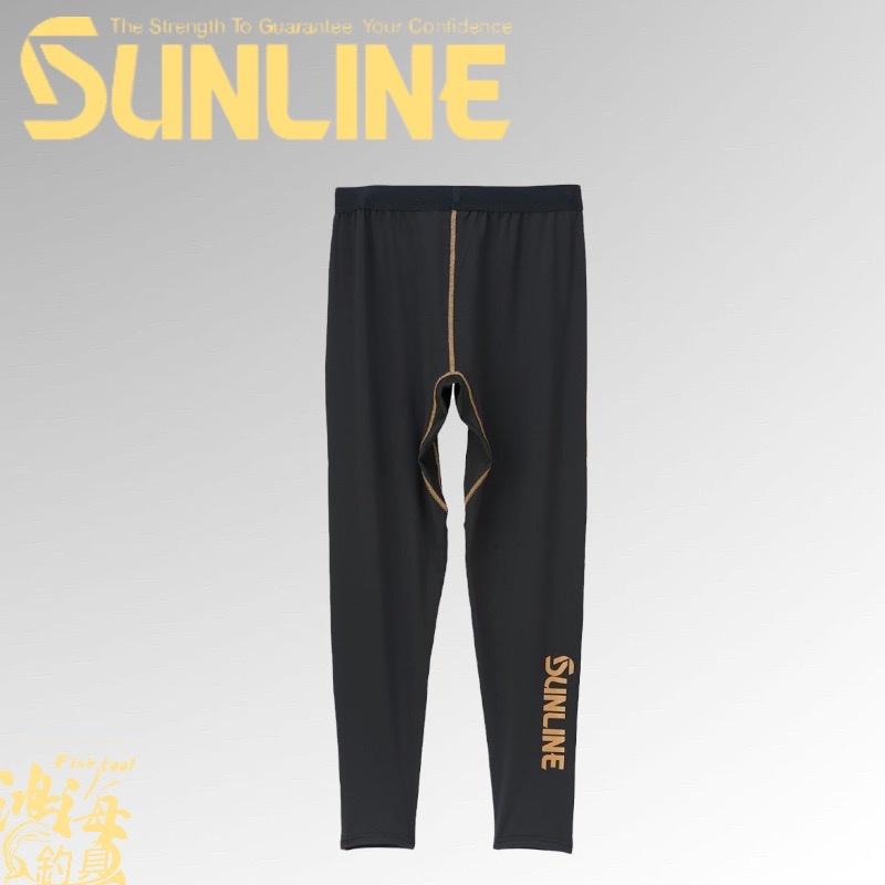 中壢鴻海釣具《SUNLINE》22 SUW-06201CW  黑/金冷感內搭衣 SUW-06202CW黑/金冷感內搭褲-細節圖7