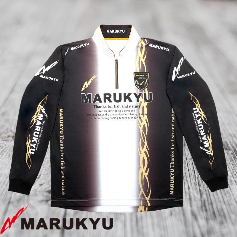 中壢鴻海釣具《MARUKYU》22新款  黑色/紅色吸水速乾長袖排汗衣-細節圖2