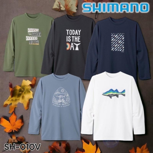 中壢鴻海釣具《SHIMANO》SH-010V 吸水速乾長袖T恤 釣魚衣服 休閒上衣 22年