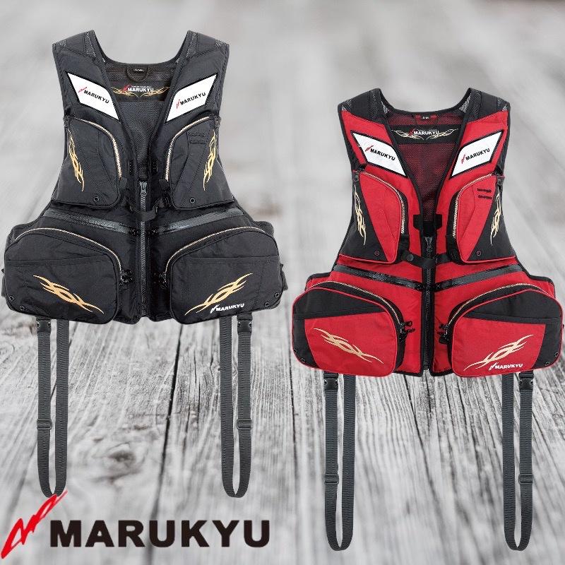 中壢鴻海釣具《MARUKYU》22新款  PFD03 L2 黑色救生衣-細節圖2