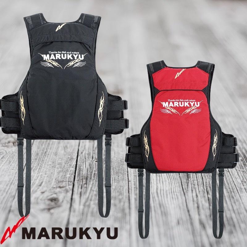 中壢鴻海釣具《MARUKYU》22新款  PFD03 L2 黑色救生衣-細節圖3