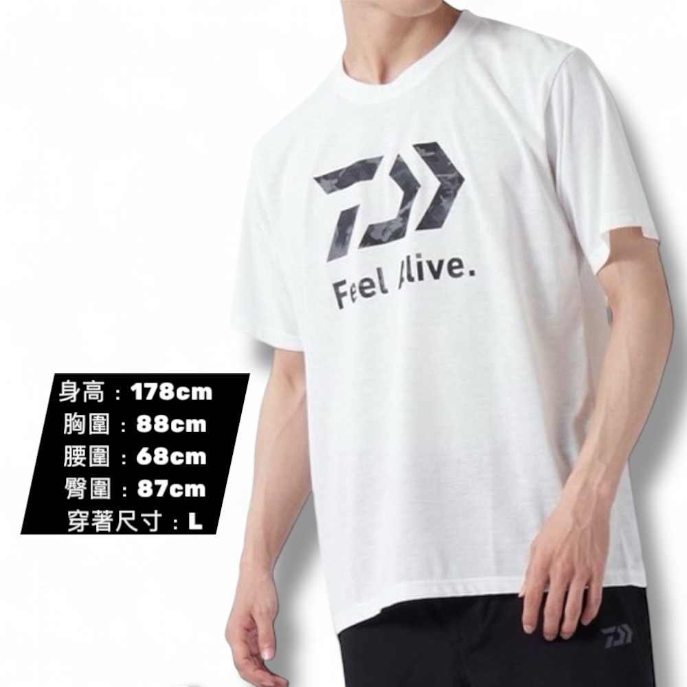 中壢鴻海釣具【DAIWA】DE-9522 黑色吸水速乾短袖T卹#XL (22年款)－－－－－－-特價出清-細節圖3