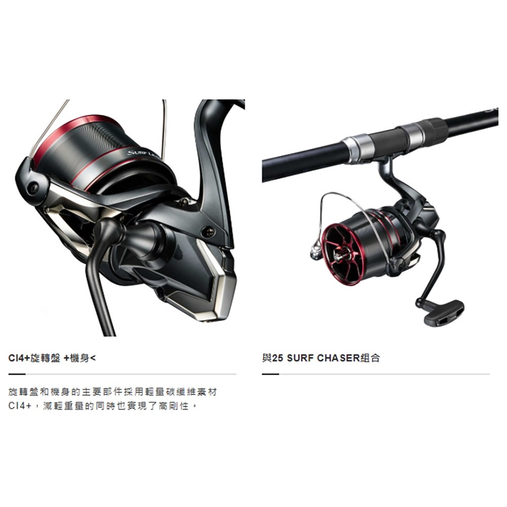 中壢鴻海釣具【SHIMANO】SURF LEADER 35 遠投捲線器 (25年款)-細節圖9