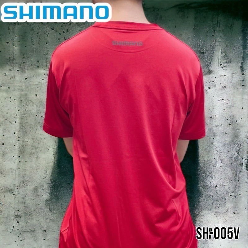 紅海釣具企業社【SHIMANO】SH-005V 紅色速乾彩繪釣魚T恤 (22年款) 吸水．抗UV．速乾機能的舒適釣魚T恤-細節圖6