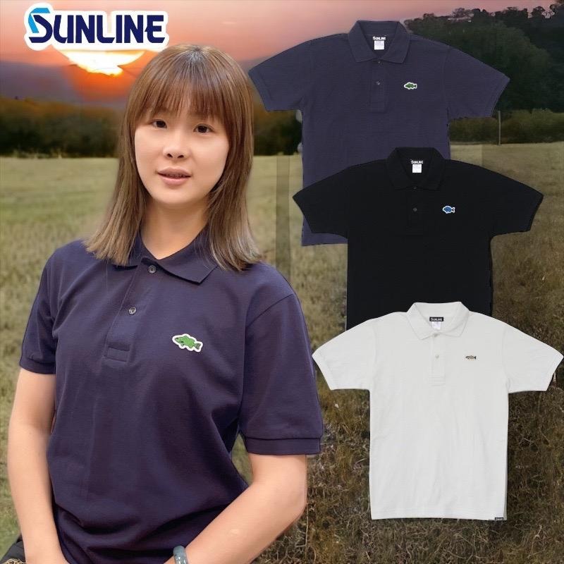 中壢鴻海釣具《SUNLINE》 SUW-15205P 魚型刺繡 短袖Polo 衫-細節圖2