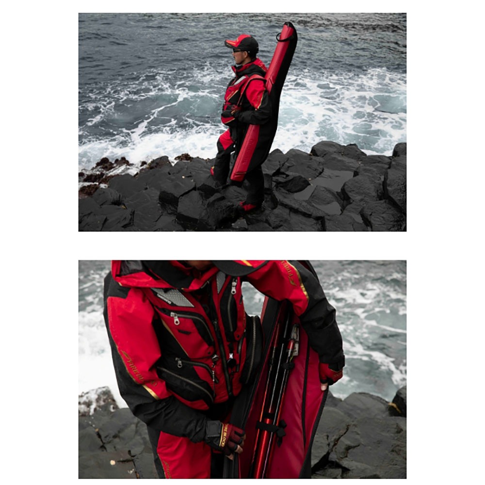 紅海釣具企業社【SHIMANO】BR-421V 黑色 紅色釣竿袋 釣魚竿袋 多功能竿袋-細節圖2