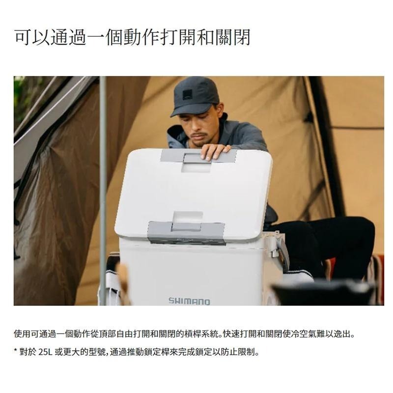 紅海釣具企業社 SHIMANO NF-430V 30L 白色/灰色冰箱 露營 釣魚 保冷箱-細節圖6