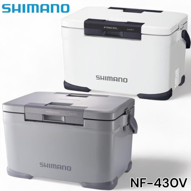 中壢鴻海釣具 SHIMANO NF-430V 30L 白色/灰色冰箱 露營 釣魚 保冷箱-細節圖2