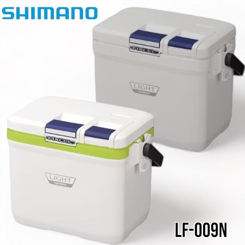 中壢鴻海釣具《SHIMANO》LF-009N 9L 白色/白綠色冰箱 硬式冰箱 保冷箱-細節圖2