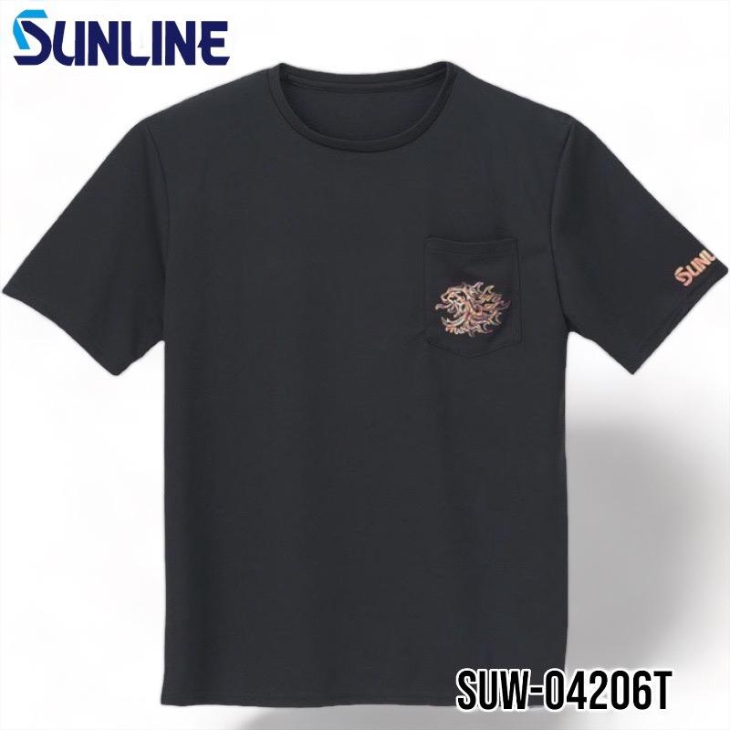 中壢鴻海釣具《SUNLINE》22 SUW-04206T 黑色獅子短袖T恤-細節圖2