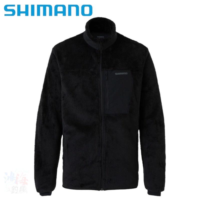 中壢鴻海釣具《SHIMANO》22 WJ-010V 黑色羊毛夾克外套-細節圖2