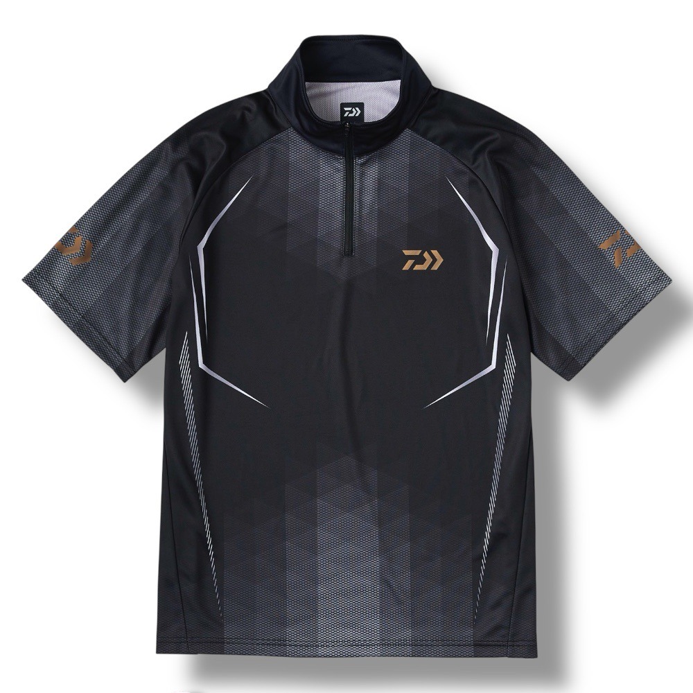 紅海釣具企業社【DAIWA】DE-7625 黑色半拉鍊釣魚短袖 [25年款] 釣魚衫 排汗衫-規格圖5