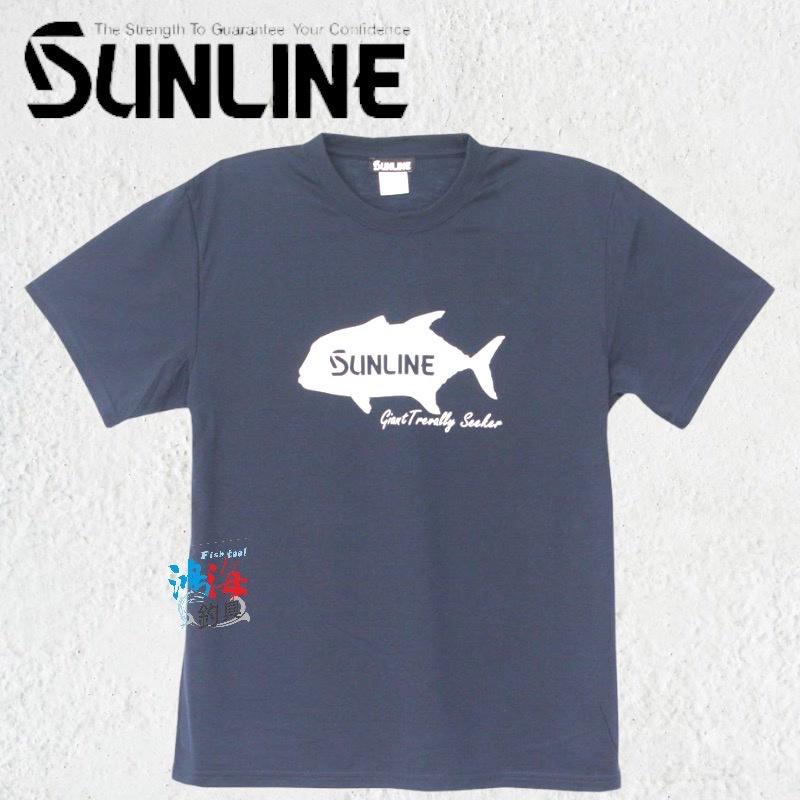 中壢鴻海釣具《SUNLINE》22 SUW-15203DT DRY 魚型圖案短袖 T 卹-細節圖5