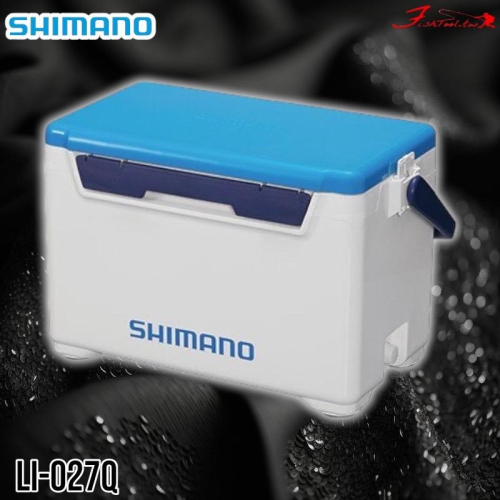 中壢鴻海釣具《SHIMANO》LI-027Q 白色/藍白色 雙開冰箱 釣魚冰箱 露營