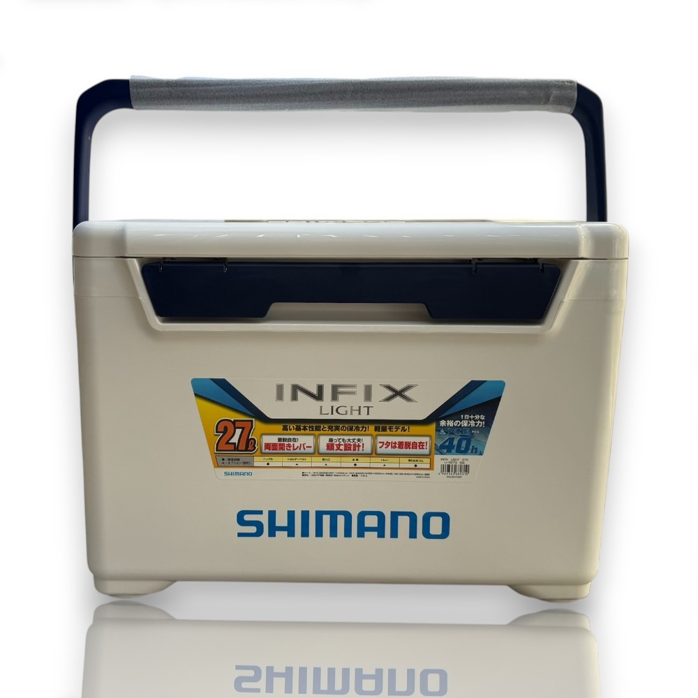 紅海釣具企業社【SHIMANO】LI-027Q 白色/藍白色 雙開冰箱 釣魚冰箱 露營-細節圖2