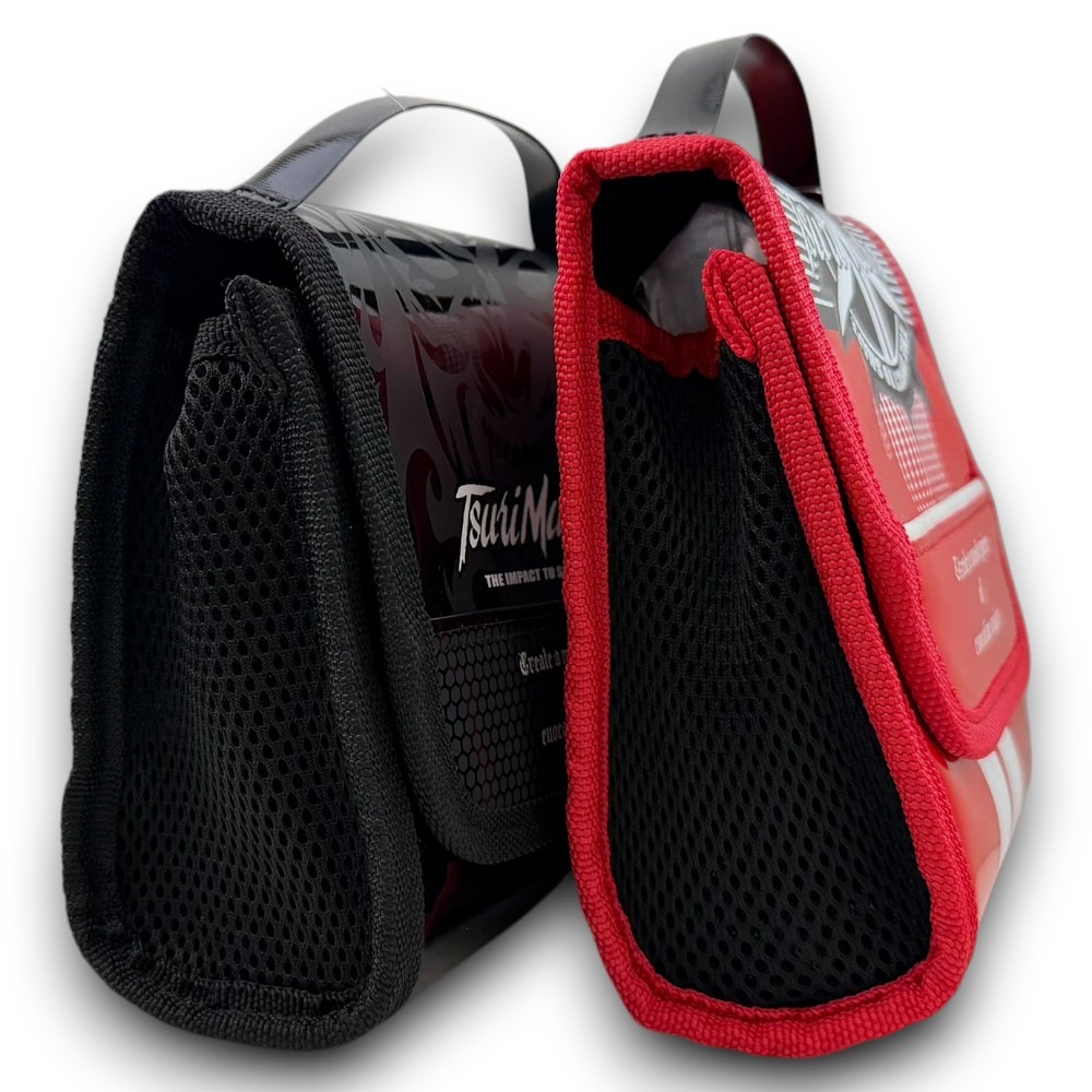中壢紅海釣具【TSuriMusha】リールポーチ 黑色/紅色捲線器保護套-細節圖6