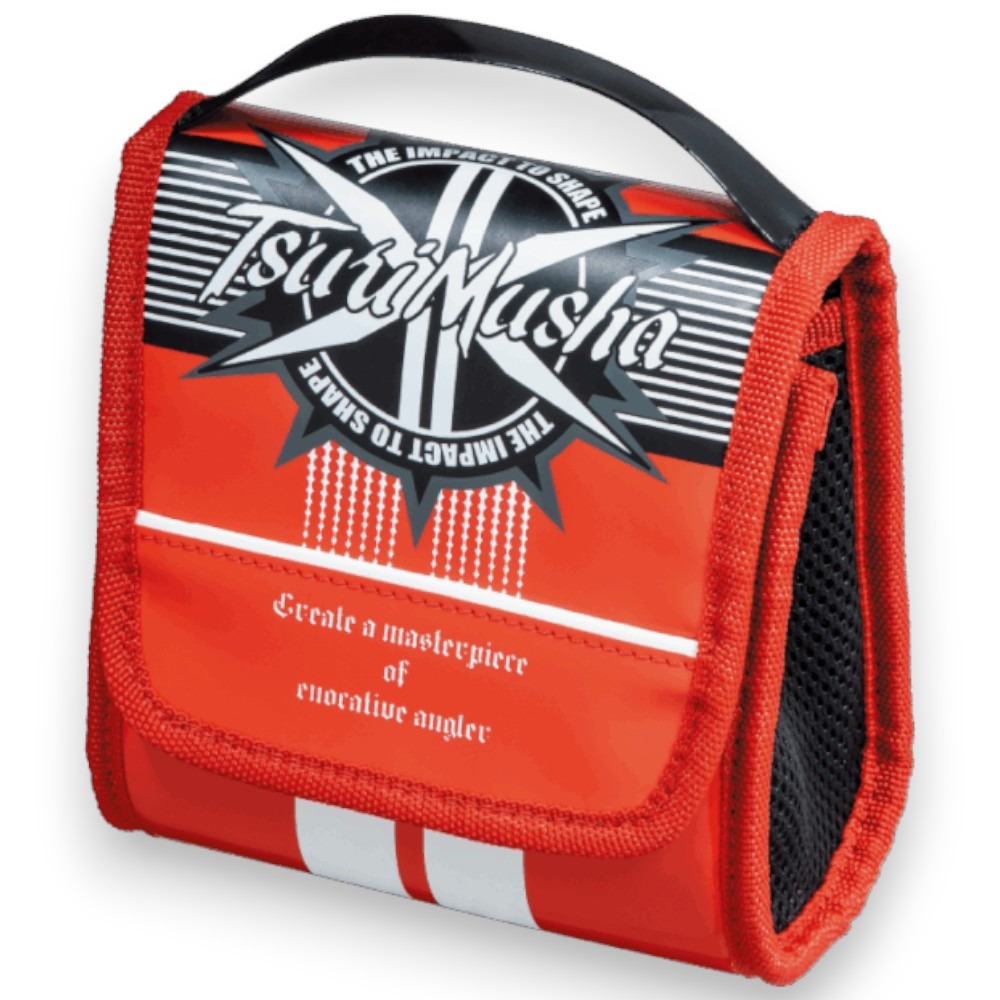 中壢紅海釣具【TSuriMusha】リールポーチ 黑色/紅色捲線器保護套-規格圖10