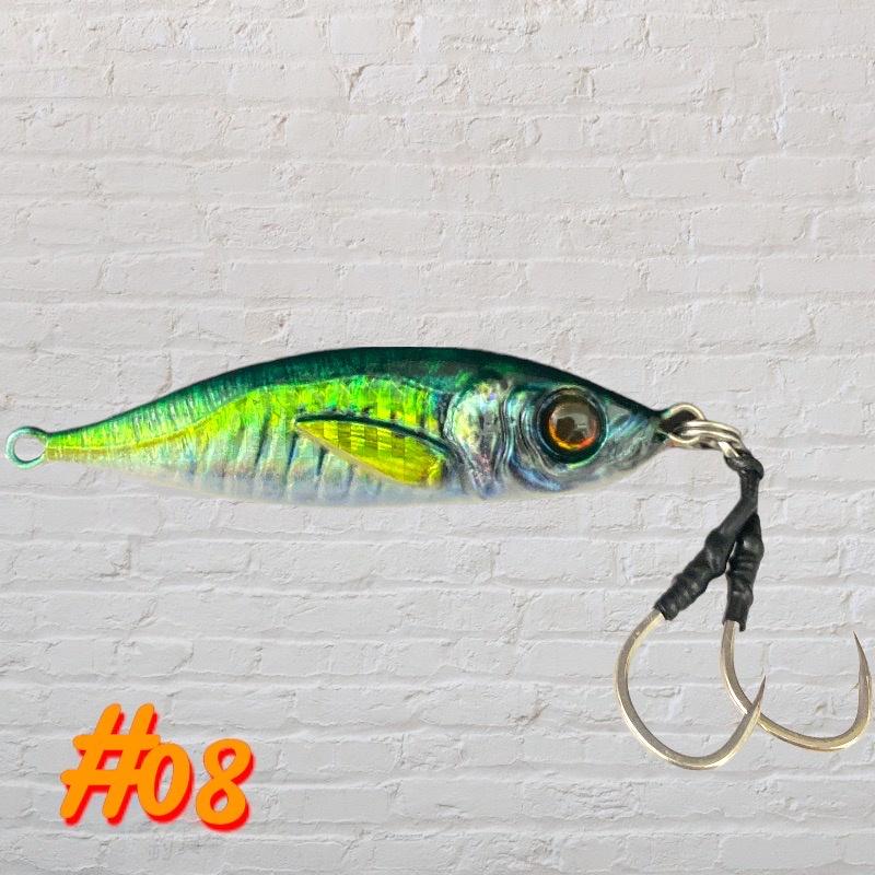 中壢鴻海釣具《PRO HUNTER》3D 擬真 竹筴魚-魚型鐵板-細節圖9