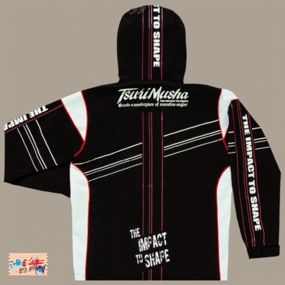 紅海釣具企業社【TSuriMusha】釣武者  BWS（阻擋、保暖、拉伸） 黑色防風防潑水保暖套裝-細節圖4