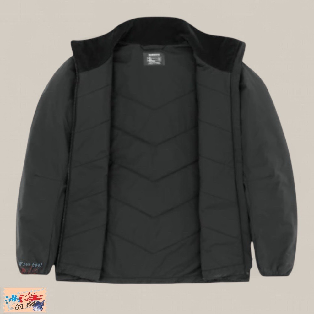 紅海釣具企業社【SHIMANO】 WJ-055U 黑色保暖釣魚外套 (22年秋冬款)-細節圖3