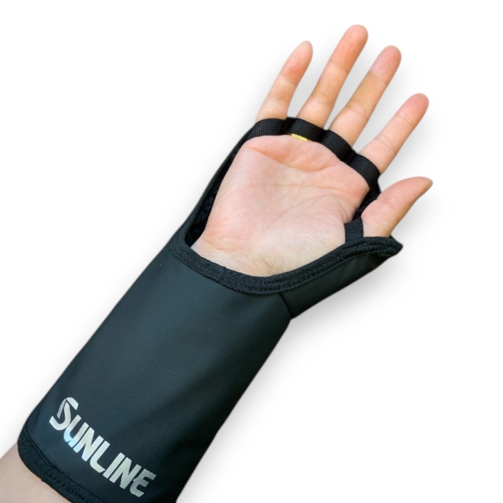 中壢紅海釣具【SUNLINE】SUG-602 黑色露指保暖手套-細節圖5