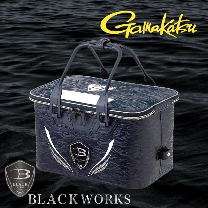 中壢鴻海釣具《gamakatsu》GM-2557 BLACK WORKS 黑色誘餌桶 杓立 南極蝦餌盒 取水袋 誘餌袋-細節圖3