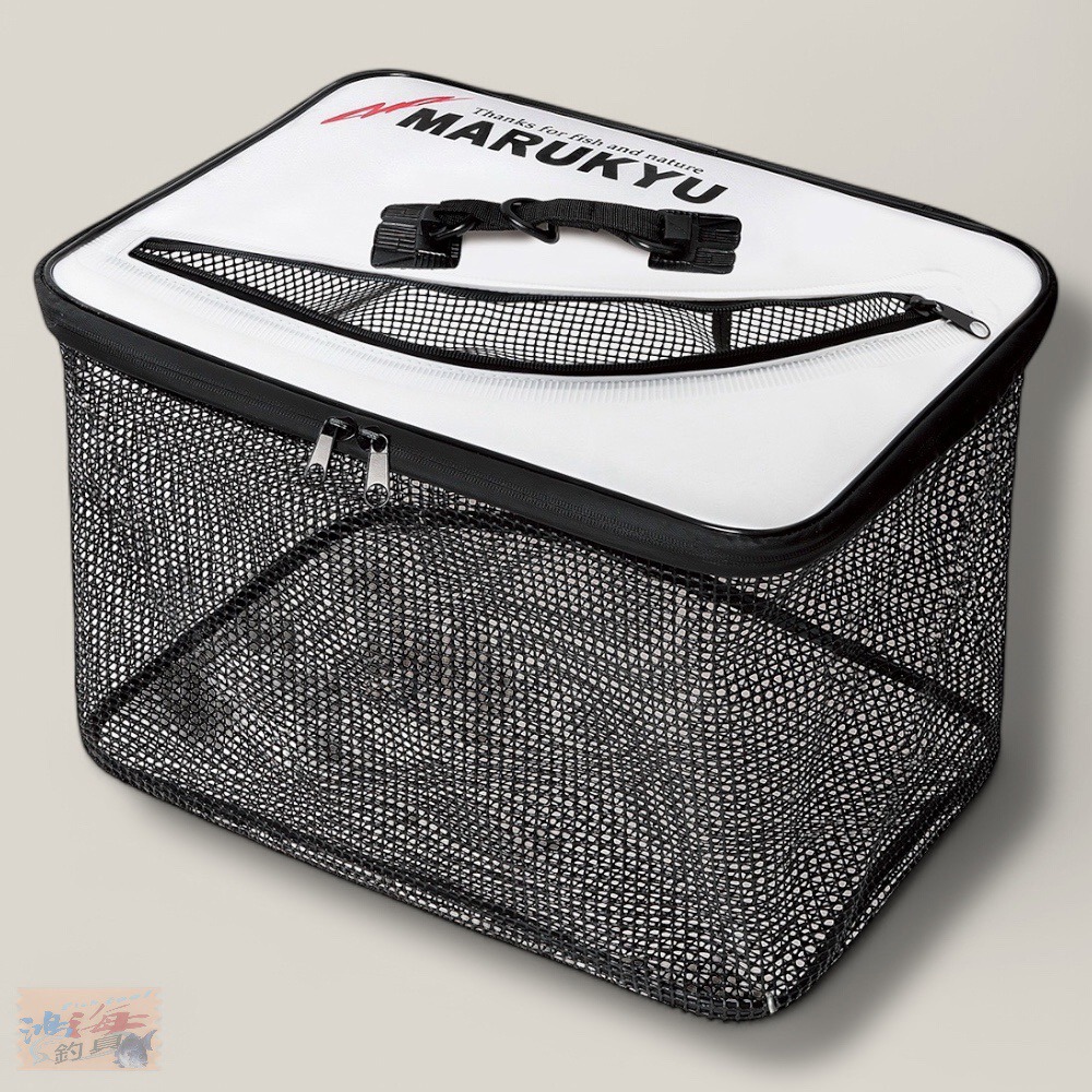 紅海釣具企業社【MARUKYU】MQ-02 漂浮式活魚網 黑色/白色 浮動魚網-細節圖6