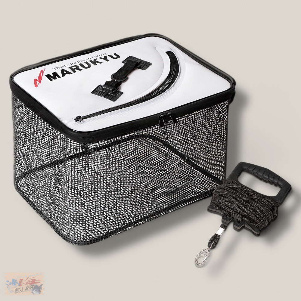 紅海釣具企業社【MARUKYU】MQ-02 漂浮式活魚網 黑色/白色 浮動魚網-規格圖11