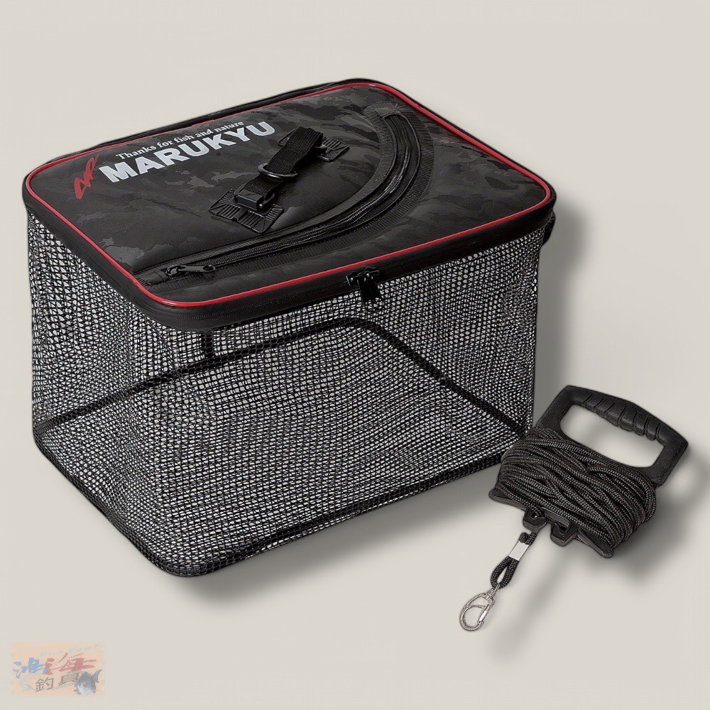 紅海釣具企業社【MARUKYU】MQ-02 漂浮式活魚網 黑色/白色 浮動魚網-規格圖11