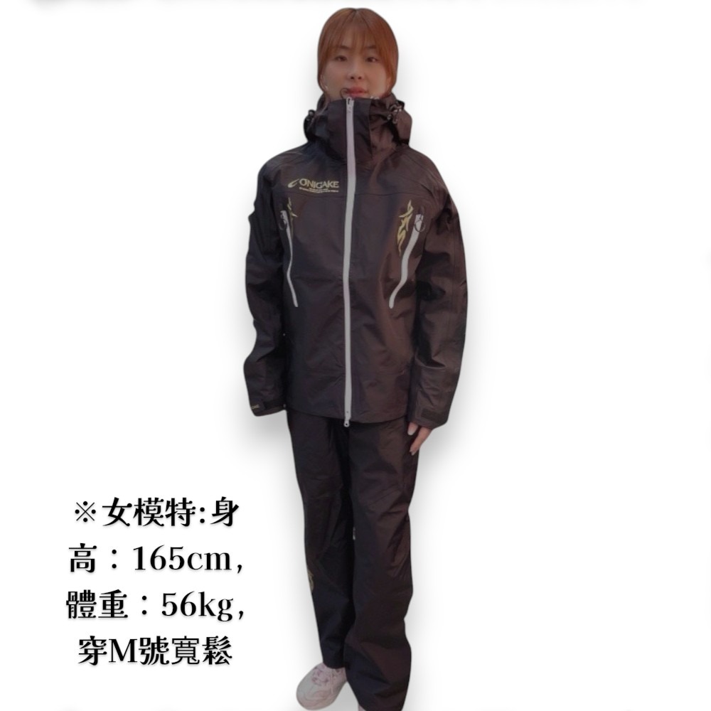 紅海釣具企業社【ONIGAKE】YS107G 鬼掛 黑色釣魚套裝 雨衣套裝 LL 特價出清-細節圖3