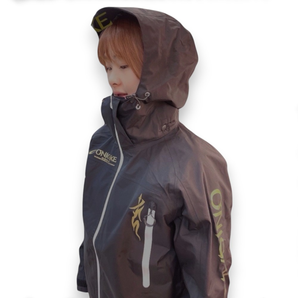 紅海釣具企業社【ONIGAKE】YS107G 鬼掛 黑色釣魚套裝 雨衣套裝 LL 特價出清-細節圖4