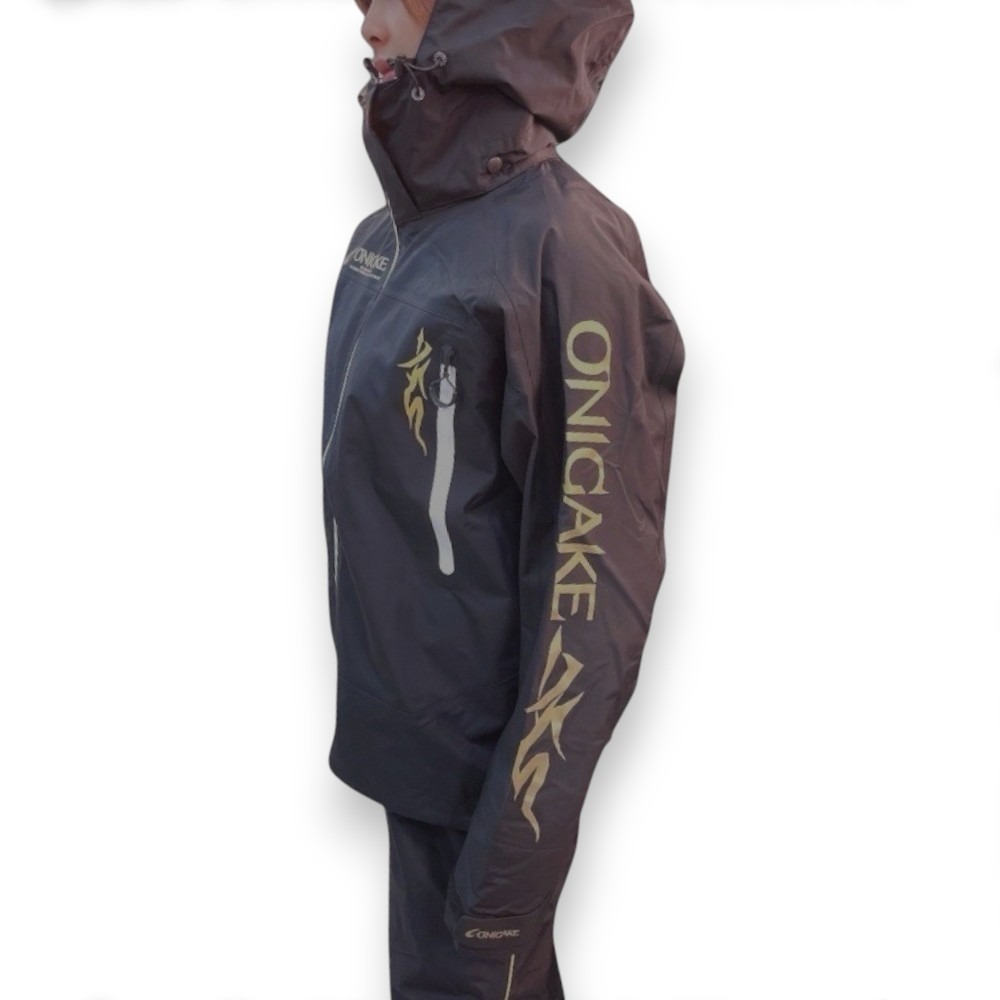 紅海釣具企業社【ONIGAKE】YS107G 鬼掛 黑色釣魚套裝 雨衣套裝 LL 特價出清-細節圖5