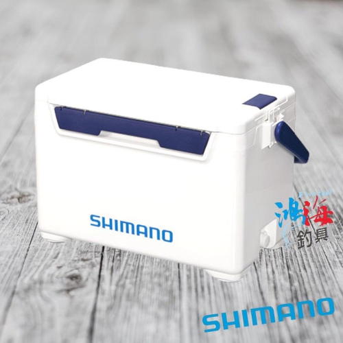 中壢鴻海釣具《SHIMANO》LI-227Q 白色/藍白色 雙開冰箱 釣魚冰箱 露營