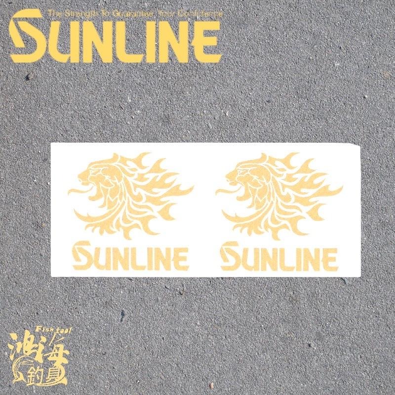 中壢鴻海釣具《SUNLINE》ST-6000 ST-6001 ST-4003獅子轉印貼紙 SUNLINE貼紙 DIY材料-細節圖3