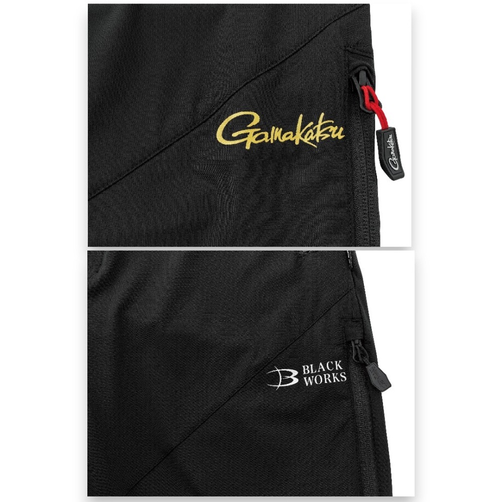 中壢紅海釣具【gamakatsu】GM-3821 黑色夏季快乾防曬長褲 GM3821(26年春夏款)-細節圖8