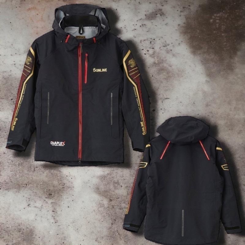 紅海釣具企業社《SUNLINE》22 SUW-22301 黑色頂級雨衣套裝 SUL-240 黑金色救生衣-細節圖6