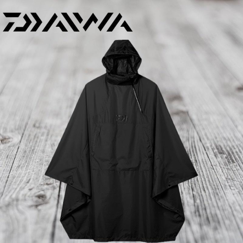中壢鴻海釣具《DAIWA》22 DJ-5222 黑色披風雨衣
