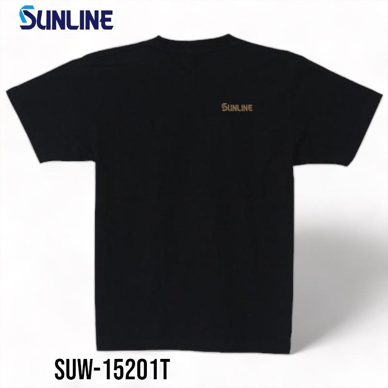 中壢鴻海釣具《SUNLINE》 SUW-15201T 獅子刺繡 黑色/藍色棉質短袖 T 卹-細節圖5