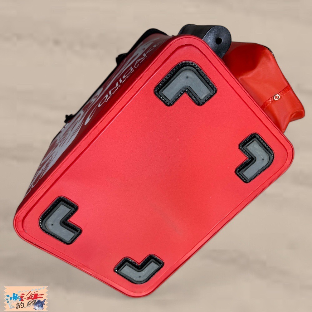 紅海釣具企業社【ONIGAKE】YC131G 限量紅色活魚桶#45CM YC121G 限量紅色誘餌桶#40CM 誘餌袋-細節圖6