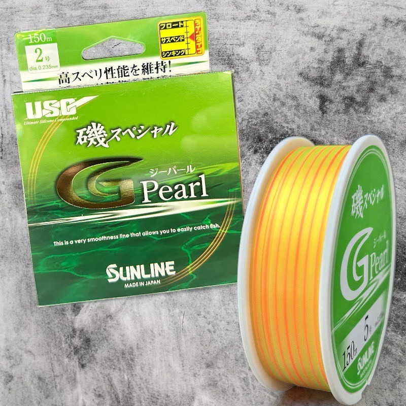 中壢鴻海釣具《SUNLINE》磯スペシャル G Pearl 150M 磯釣母線(橙紅) 半沉-細節圖2