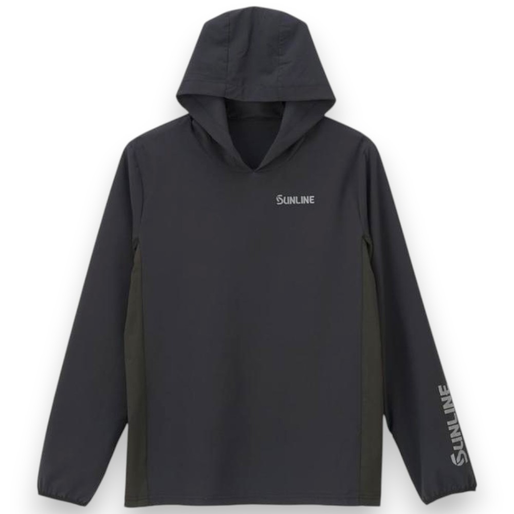 中壢紅海釣具【SUNLINE】SUW-04207LH  黑色長袖防曬防蚊連帽衫-細節圖2