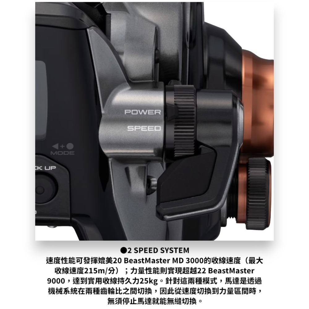 中壢紅海釣具【SHIMANO】BEASTMASTER 3000II 電動捲線器 電動丸 深海船釣 25KG拉力 26年款-細節圖3