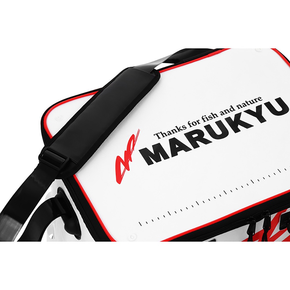 中壢鴻海釣具【MARUKYU】 パワーバッカンSLⅤ 白色/黑色活魚桶#45CM-細節圖7