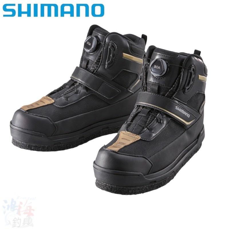 中壢鴻海釣具《SHIMANO》FS-155U DRYSHIELD 防水透氣黑色短統防滑釘鞋-細節圖2