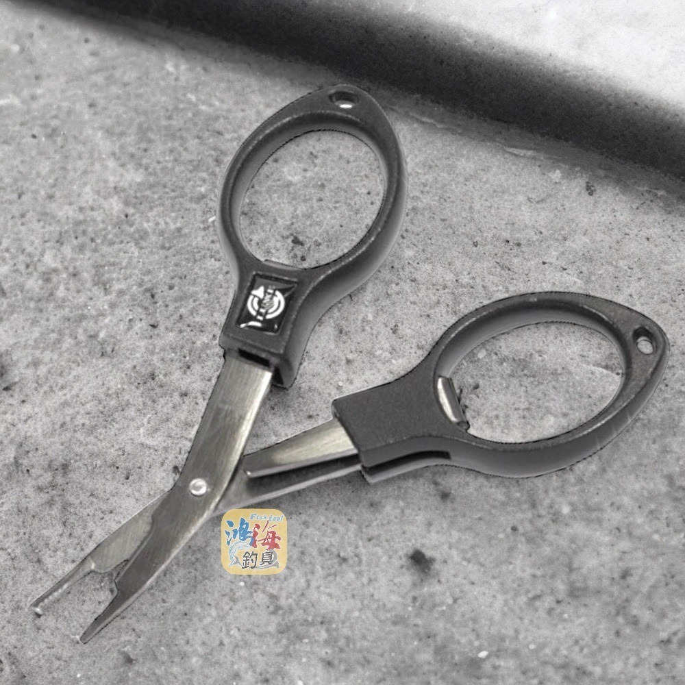中壢鴻海釣具【gamakatsu】LE108-1 折疊路亞PE＆尼龍線剪刀 (可開小號數路亞環＆長度9.5cm)-細節圖4