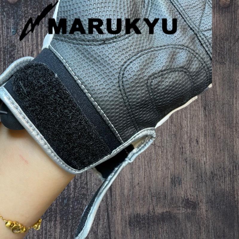 中壢鴻海釣具《MARUKYU》21 TR-01 白/銀色 三指切/五指切釣魚手套-細節圖5