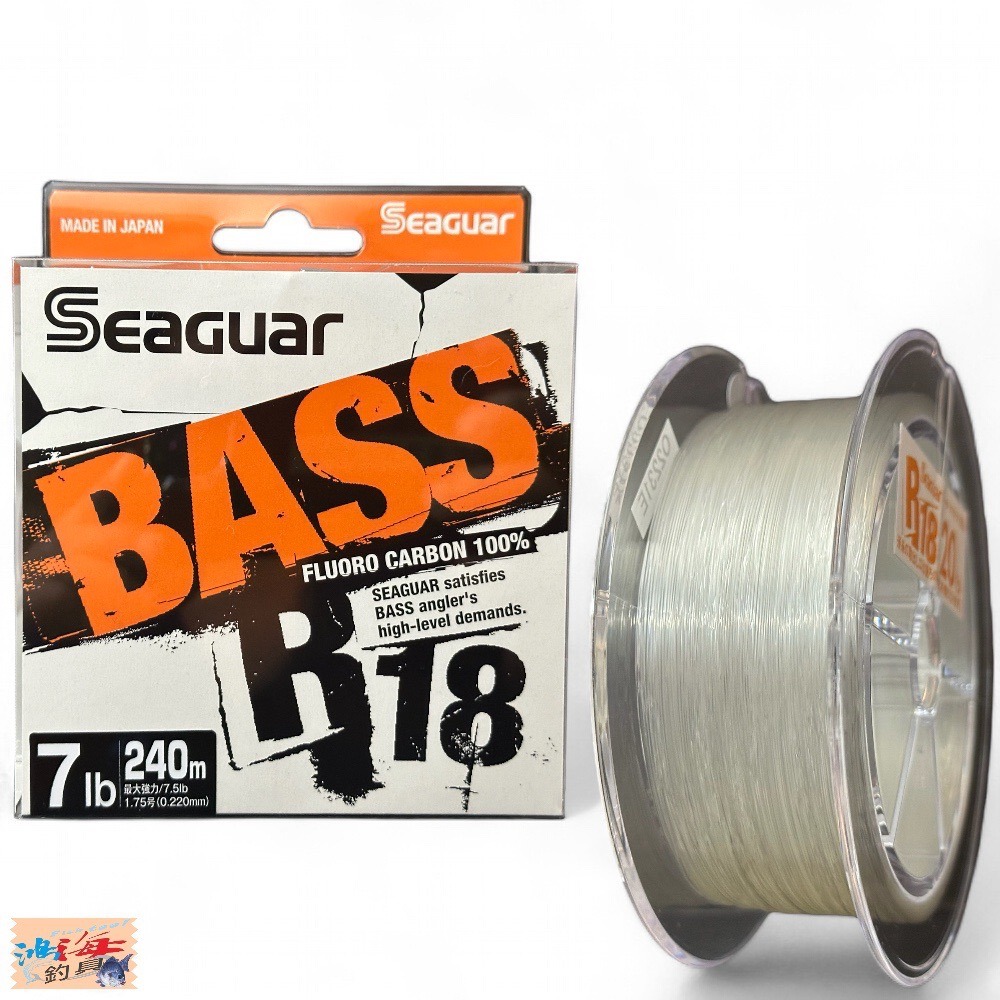 中壢鴻海釣具《Seaguar》シーガー R18 BASS 240m 碳纖線 卡夢線 釣魚線 子線 日本島內線-細節圖6