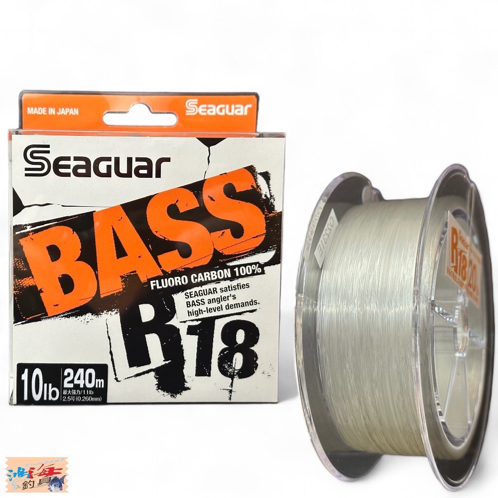 中壢鴻海釣具《Seaguar》シーガー R18 BASS 240m 碳纖線 卡夢線 釣魚線 子線 日本島內線-細節圖8