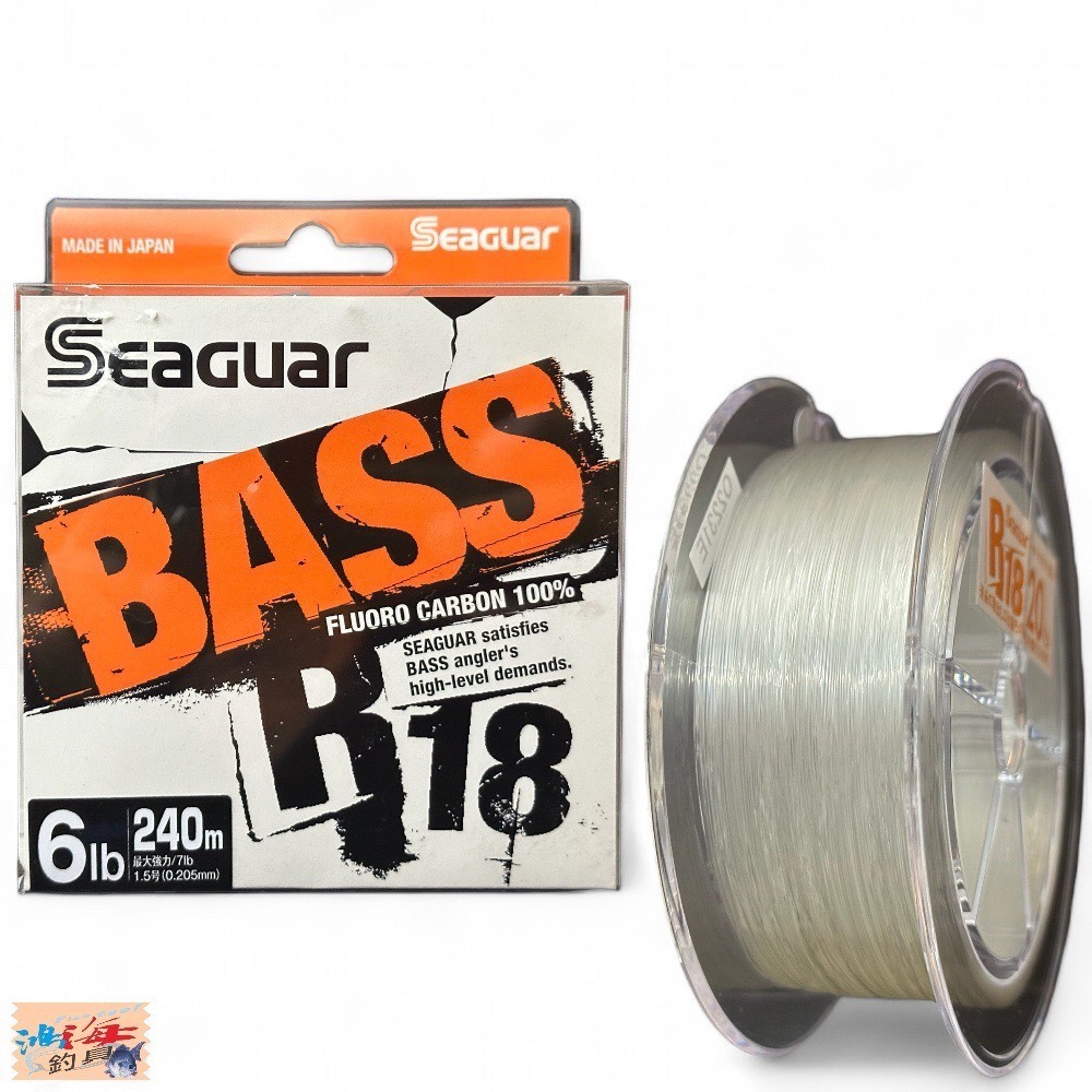 紅海釣具企業社【Seaguar】シーガー R18 BASS 240m 碳纖線 卡夢線 釣魚線 子線 日本島內線-細節圖7