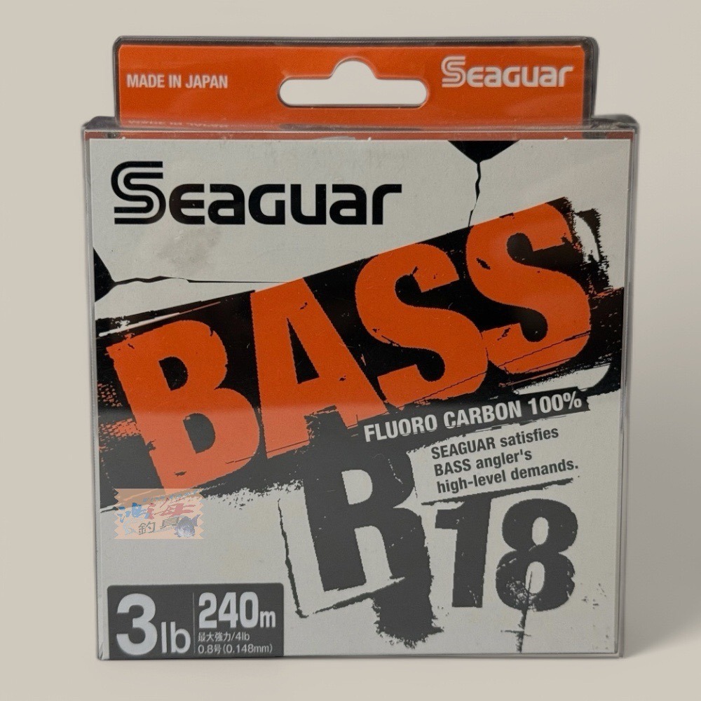 紅海釣具企業社【Seaguar】シーガー R18 BASS 240m 碳纖線 卡夢線 釣魚線 子線 日本島內線-規格圖10